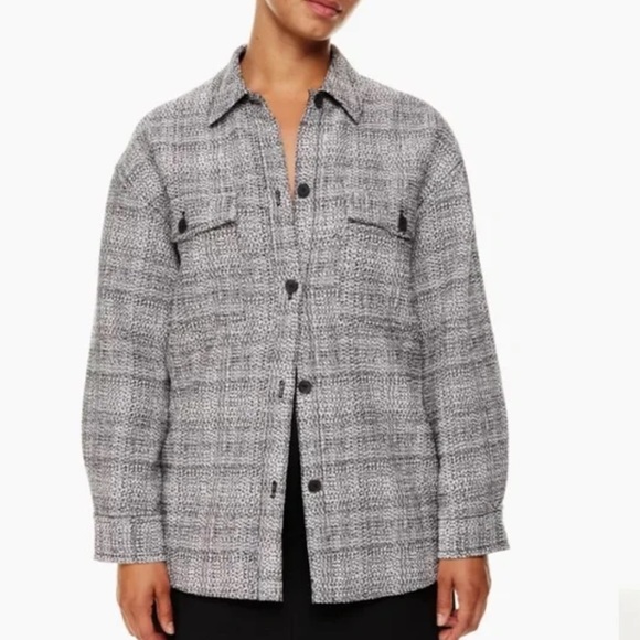 ❌sold BNWT babaton Joan Solange Shirt Jacket - oversized fit - Picture 1 of 7